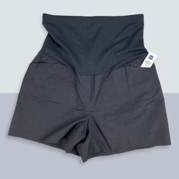 Gap Maternity Full Panel Black Tailored Shorts with pockets size 16 - Picture 1 of 6